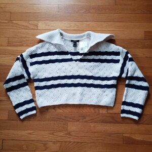 Forever 21 Blue & White Striped Sweater, S